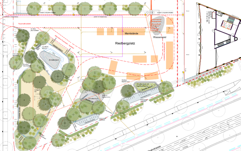Riedbergplatz entsiegeln und mehr begrünen