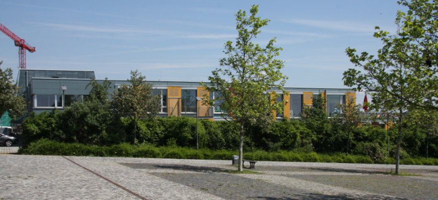 Gebäude der Kita Sonnenwind von Westen aus gesehen